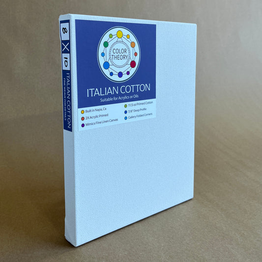 Thin 7/8" Italian Cotton Stretched Canvas