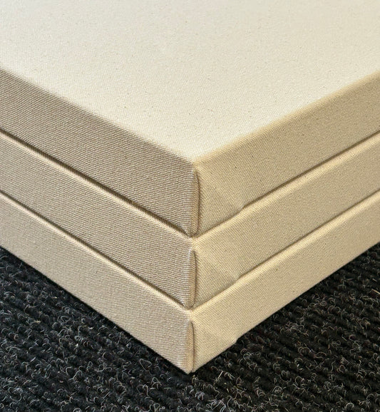 Deep 1.5" Unprimed Cotton Stretched Canvas